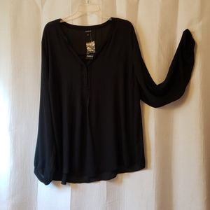 Sheer black Torrid size 3 blouse
